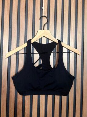 Fabletics Sports Bra Medium / S Womens Black Athletic Workout